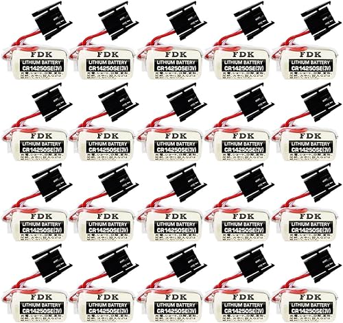 CR14250SE - Batería de litio de 3 V CR14250SE 12AA 1000mAh para fuente de alimentación de respaldo FDK 1747-BA con enchufe negro