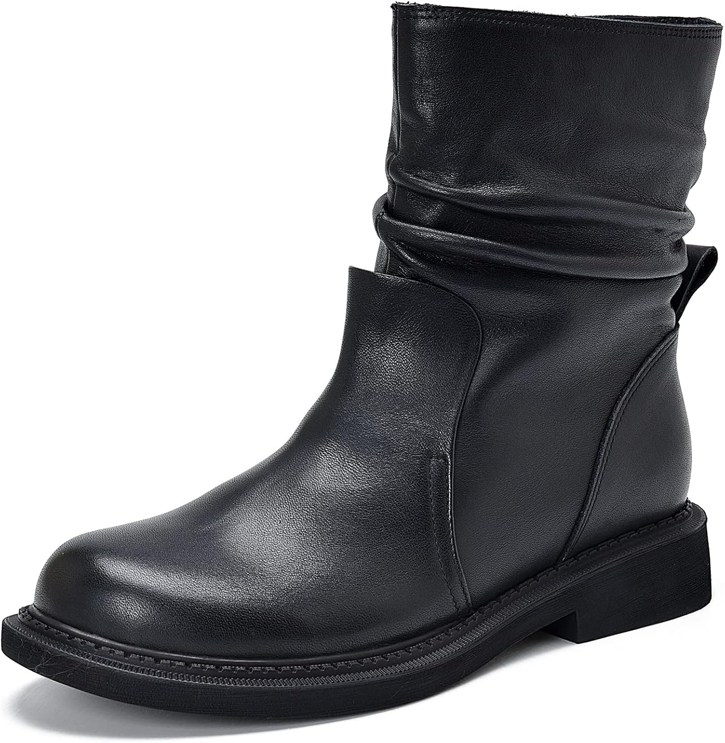 Zuyee レディース 春夏新作モデル ショートブーツ 本革 サイドジップ 歩きやすい カジュアル フラット Zuyee レディース 春夏新作モデル ショートブーツ 本革 サイドジップ 歩きやすい カジュアル フラット