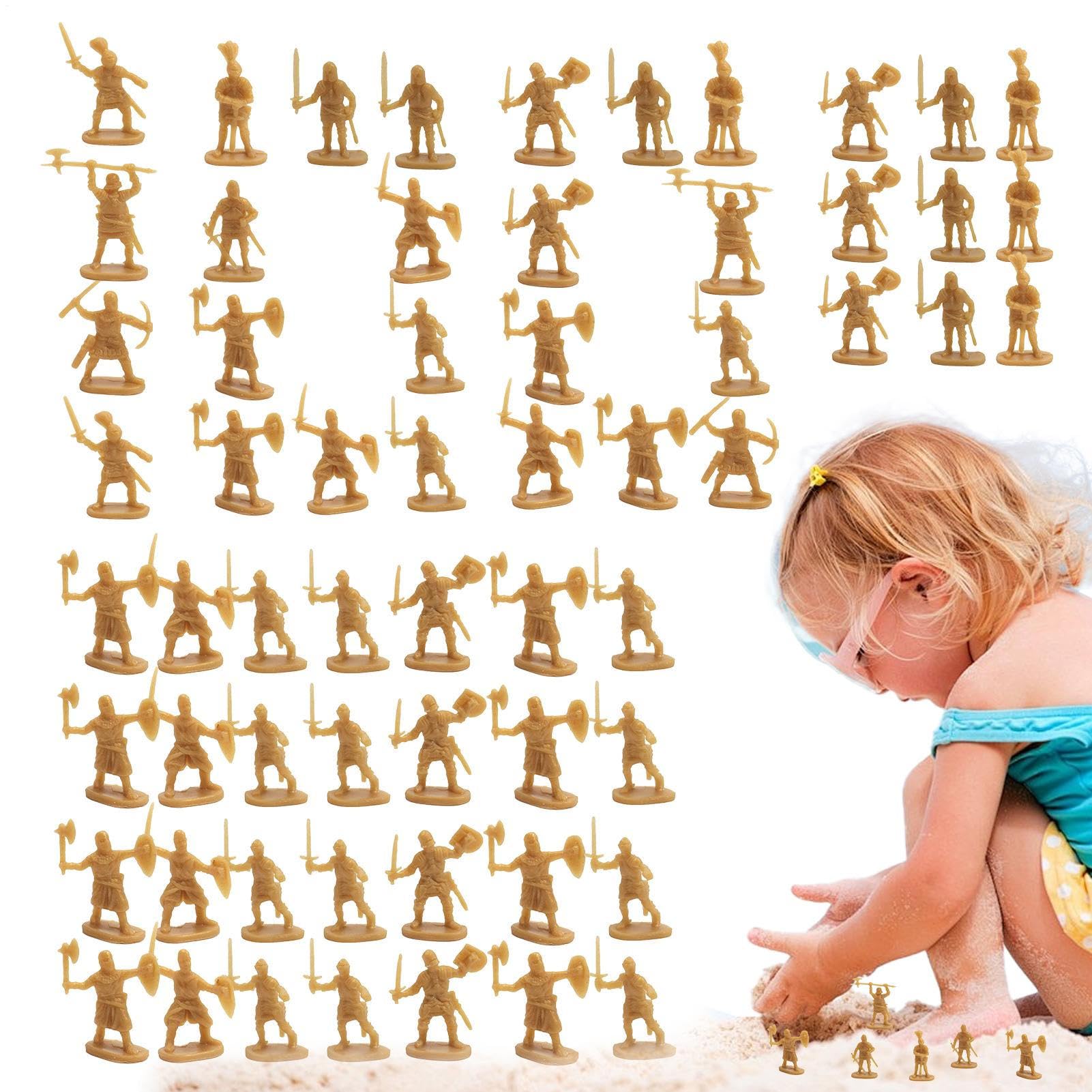 Soldiers Figures,Toy Soldiers Set - Miniatures Ancient Model Statues Board Game Playsets 100x for Cake Decorations Educational Projects Boys Girls Parties