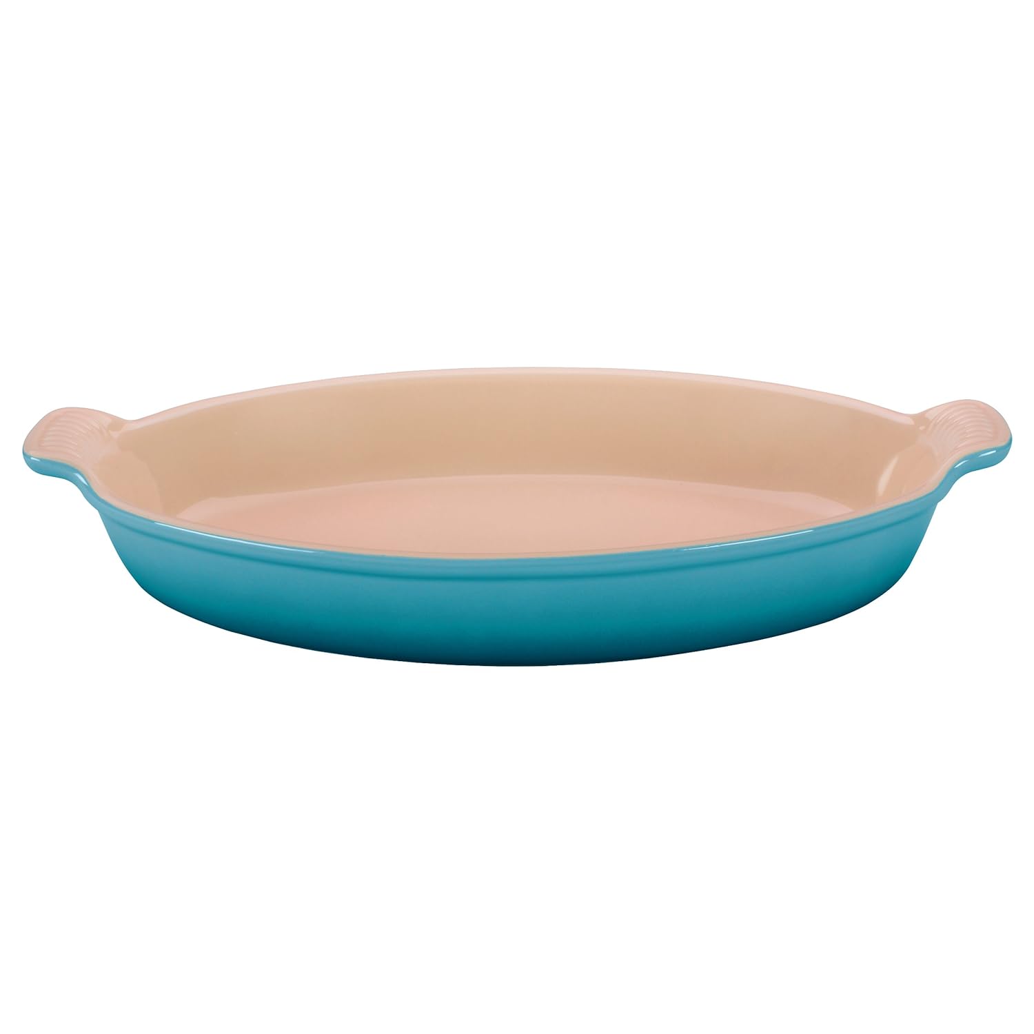 Heritage Stoneware Oval Au Gratin Dish Size 14 Color Caribbean