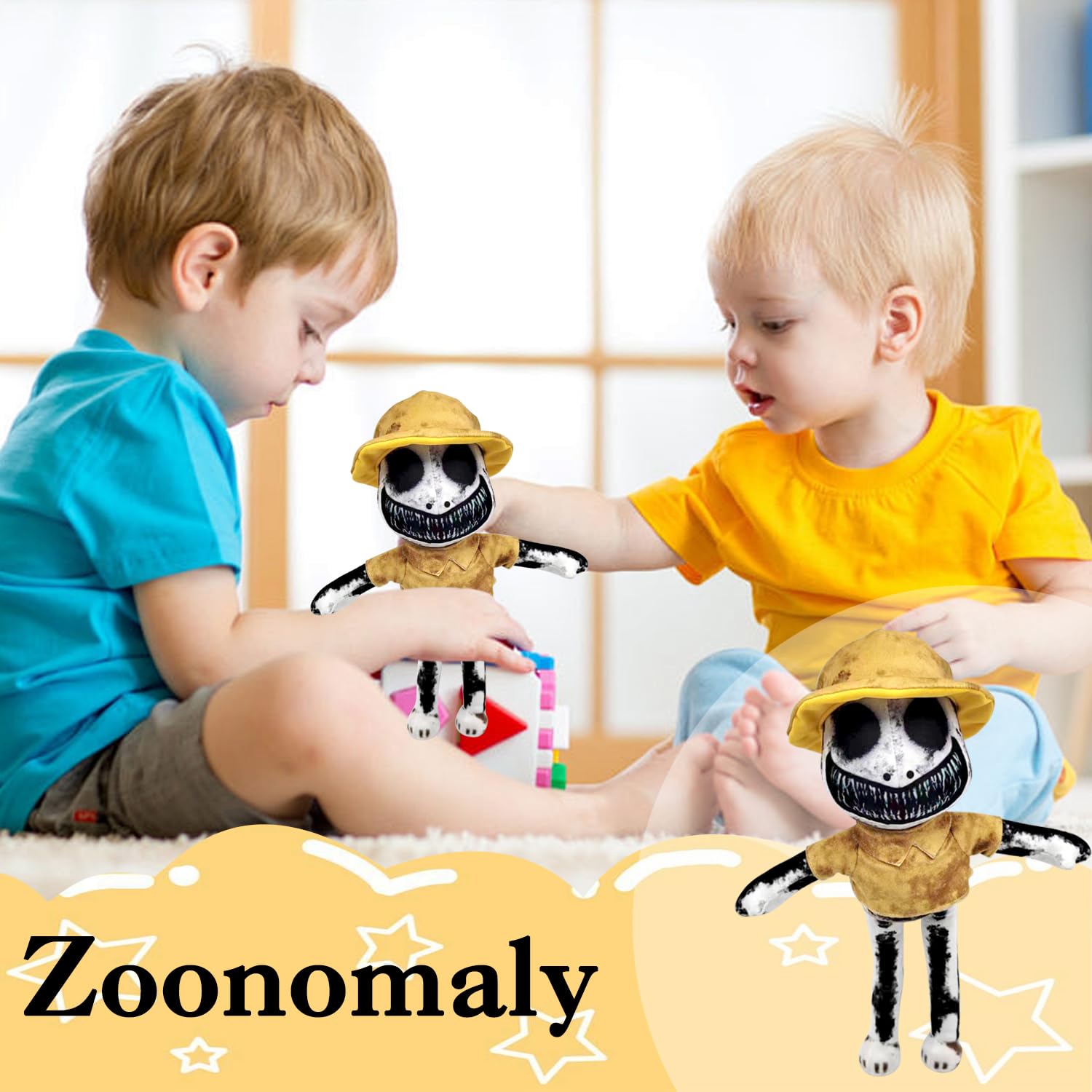 Zoo Horror Game Plush Cushion – Weiße Stoffpuppe, 40 Cm, Aus PP-Baumwolle & Plüsch, Ideal Für Fans, Deko Oder Als Kuschelkissen