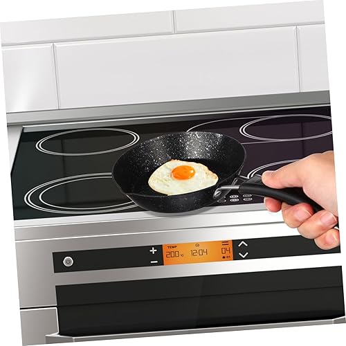 Miniatura 5 de Housoutil Sartén pequeña de hierro fundido, sartenes antiadherentes para tortilla de 5 pulgadas/4.7 in, adecuadas para estufa de gas, cocina de