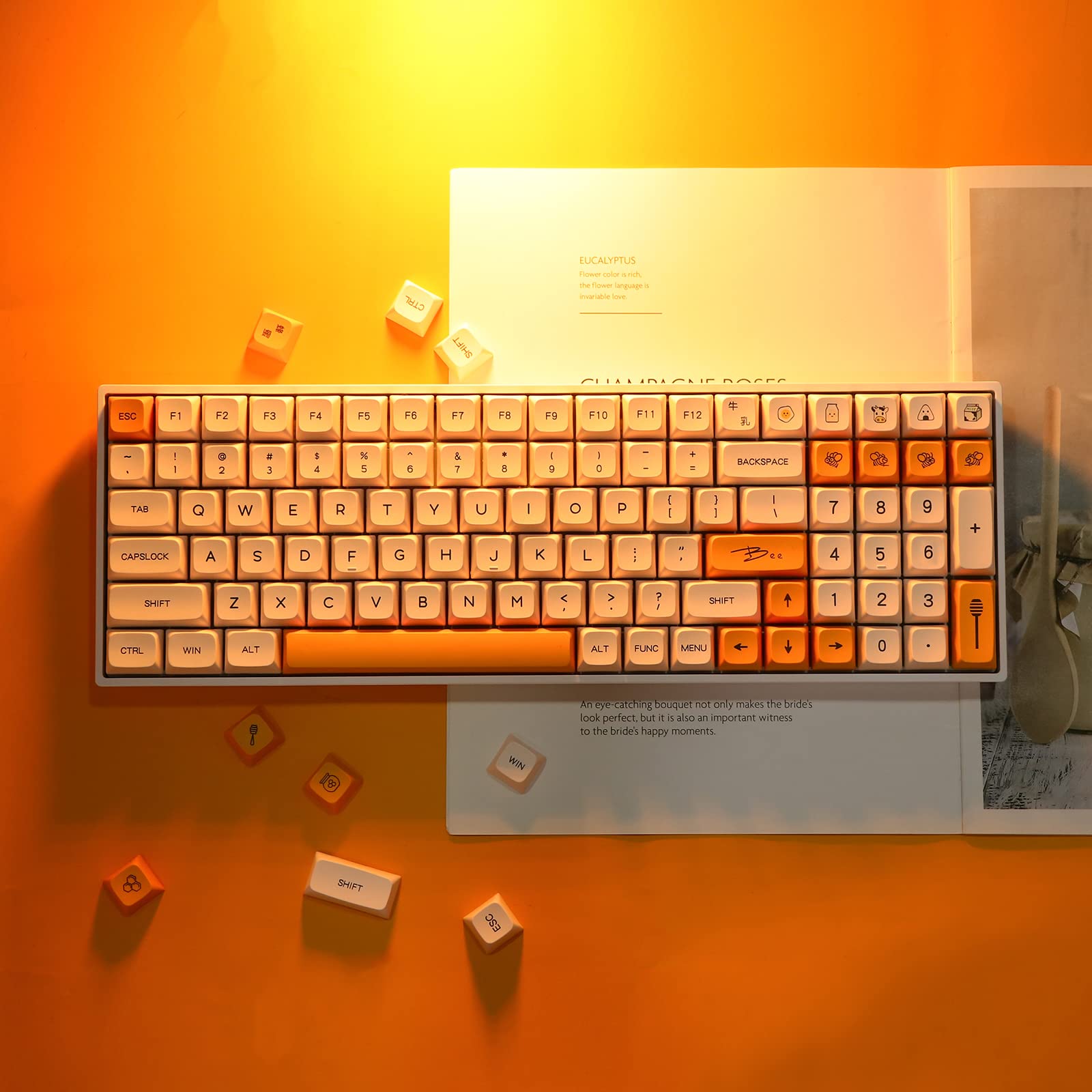 Buy EPOMAKER HoneyMilk 140 Keys XDA Profile PBT Dye Sublimation