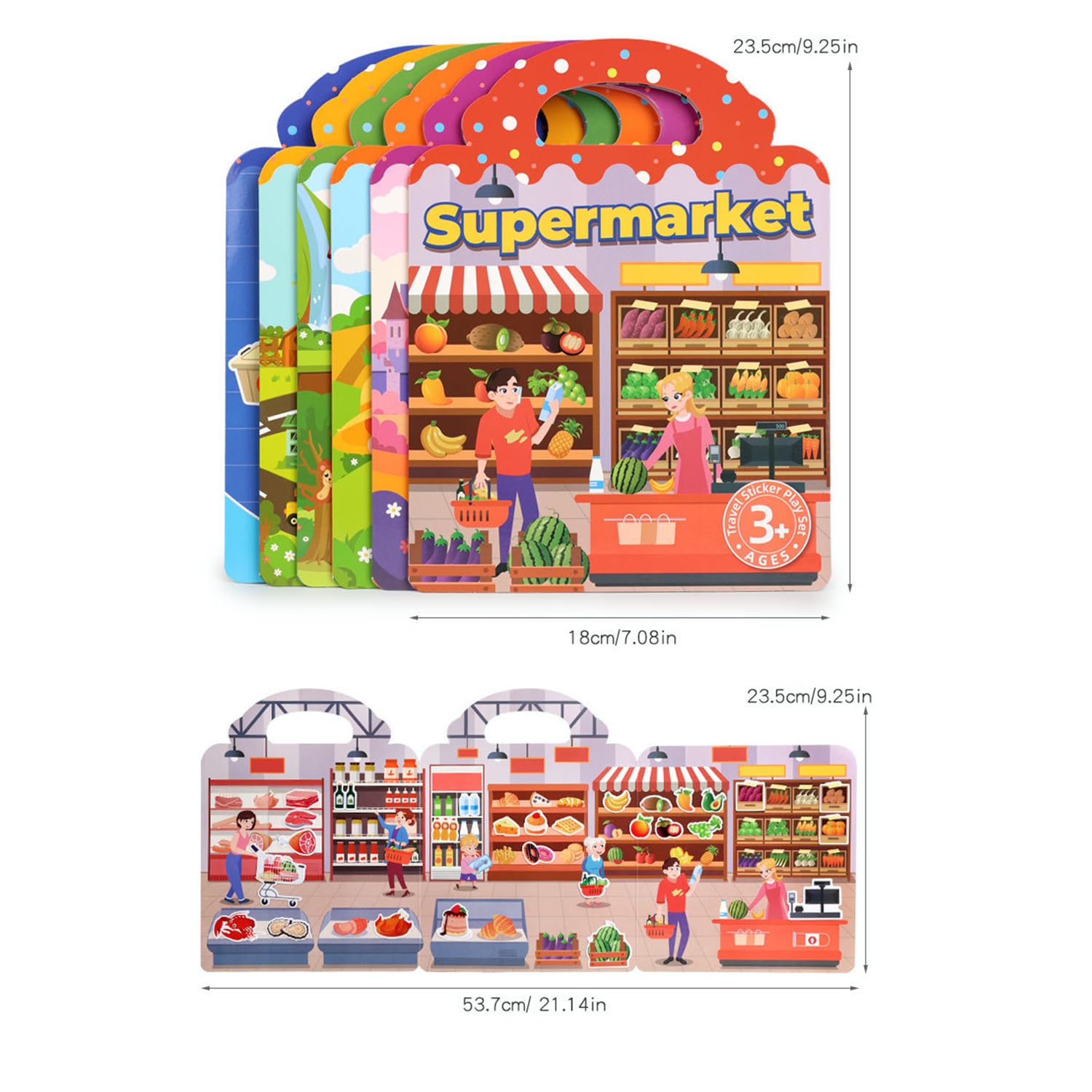 6 Sets Reusable Sticker Books for Toddler,3D Jelly Washable Sticker Books - Image 2