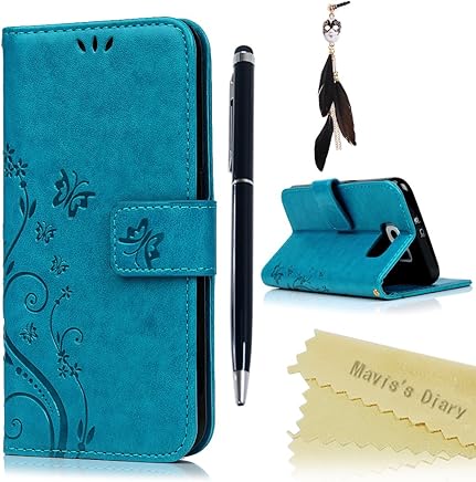 Funda Libro para Samsung Galaxy S6 de Cuero Impresi?n Con Tapa y Cartera,Correa de mano - Mavis's Diary Carcasa PU Leather Con TPU Silicona Case Interna Suave,Soporte Plegable,Ranuras para Tarjetas y Funda Libro para Samsung Galaxy S6 de Cuero Impresi?n Con Tapa y Cartera,Correa de mano - Mavis's Diary Carcasa PU Leather Con TPU Silicona Case Interna Suave,Soporte Plegable,Ranuras para Tarjetas y