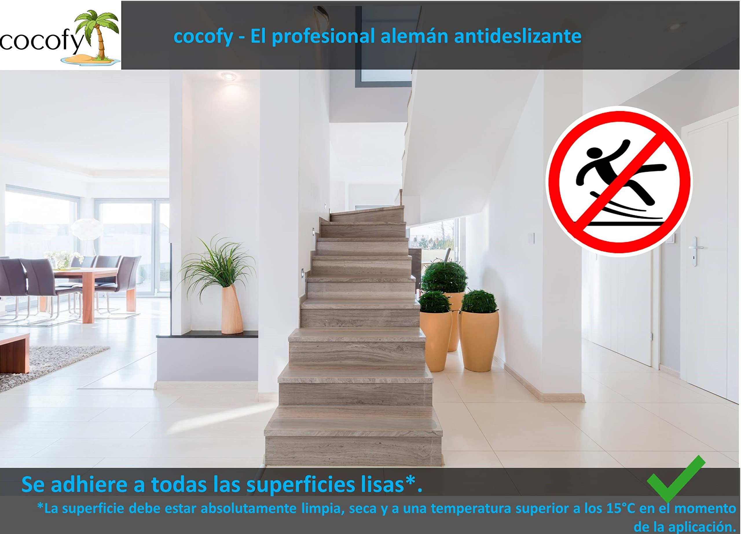 Cinta Antideslizante 18 Unidades XXL (75x12 cm) Cintas Transparentes Antideslizantes para Escaleras – Cinta Antideslizante Escaleras Interiores – Incluye Rodillo [Lanzamiento 2021]