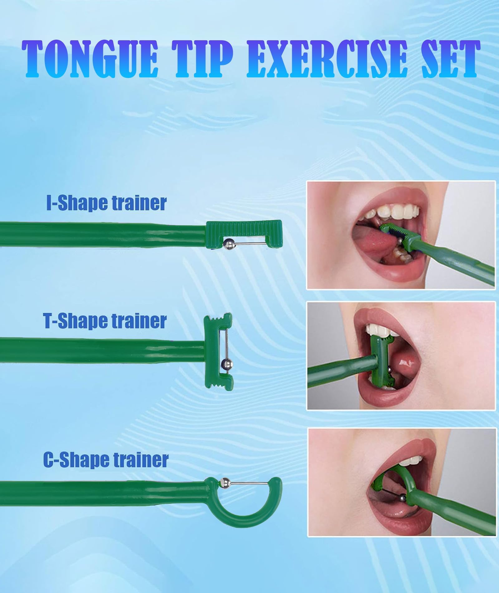 3 Pcs Speech Therapy Tools,Therapy Equipment, Mouth Opening Jack Suitable for Tongue Related Exercises and Overall Oral Muscle Strengthening. (green) - Image 2 thumbnail