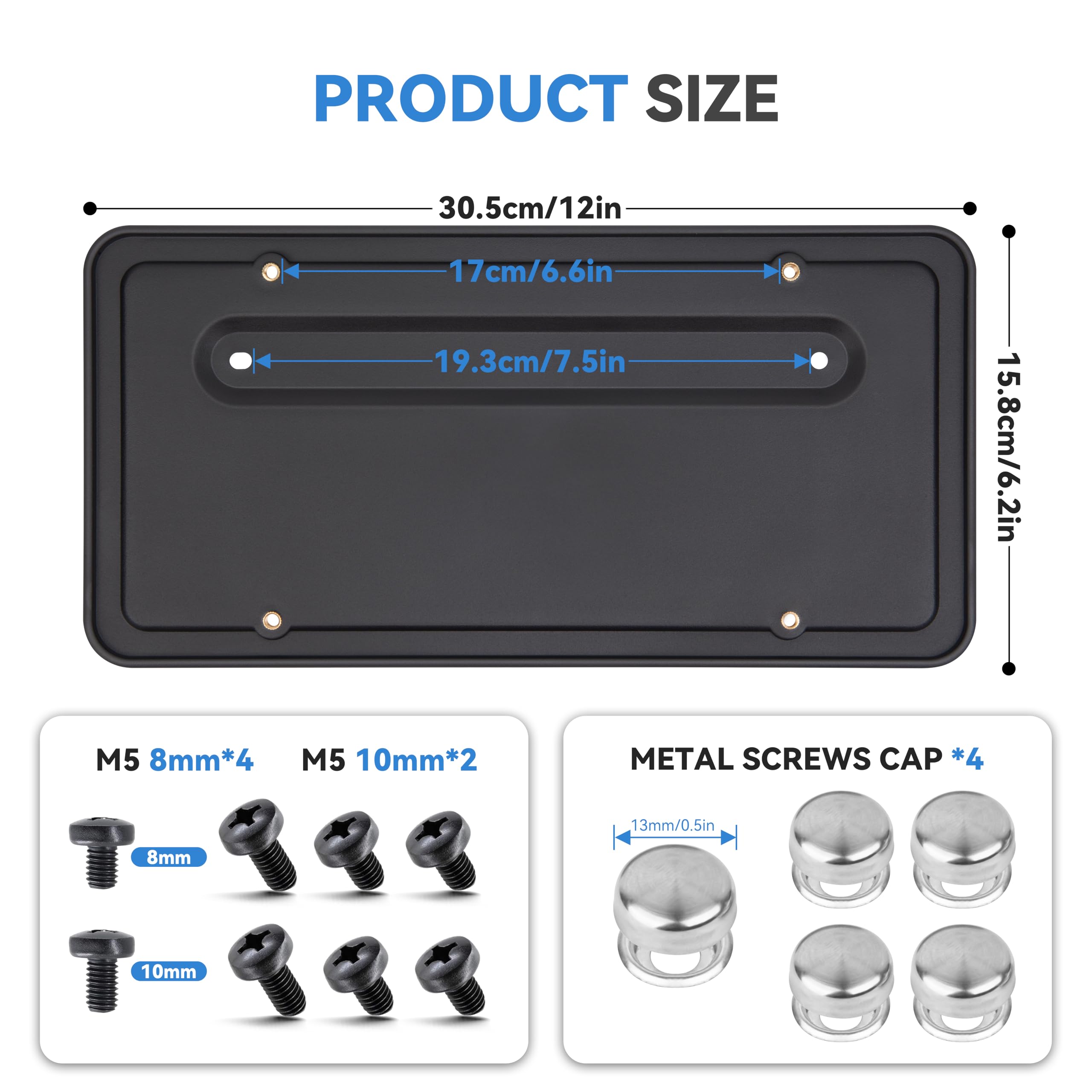 Amazon.com: 109684400B Rear License Plate Frames for Tesla Model Y
