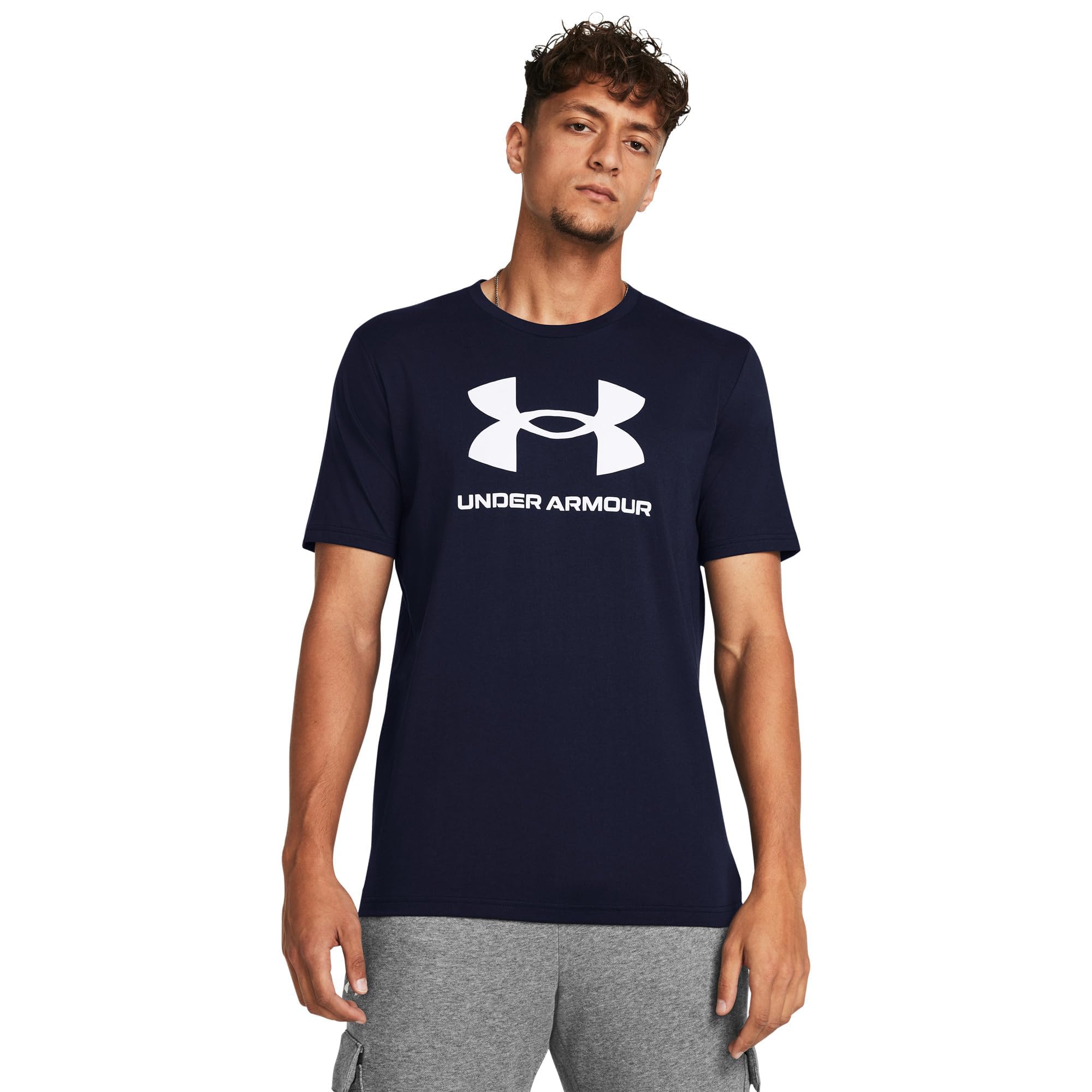 Under Armour UA Sportstyle Logo Update SS - Academy / / White - 3XL