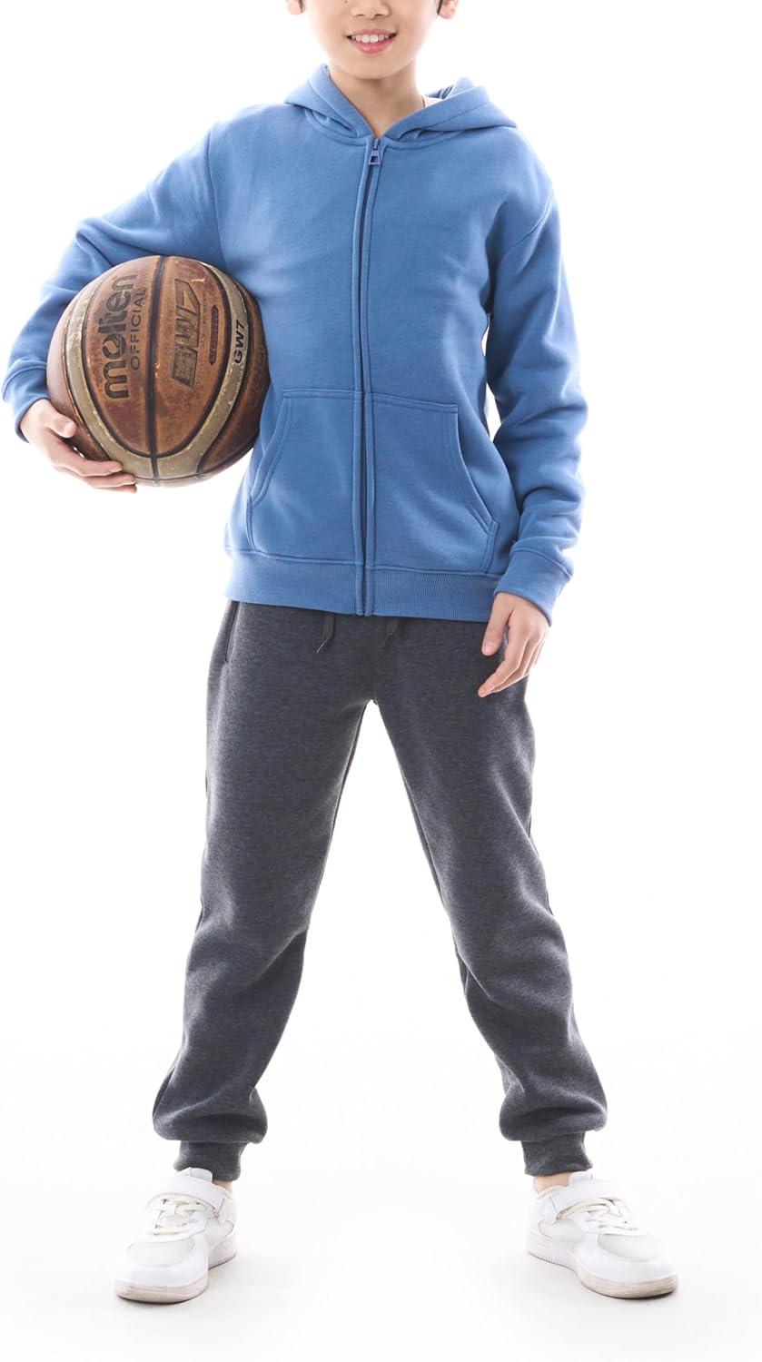 3 Pack Boys Hoodies Fleece Classic Athetic Pullover & Zip-Up Sweatshirts Kids Clothes 6-20 - Image 5