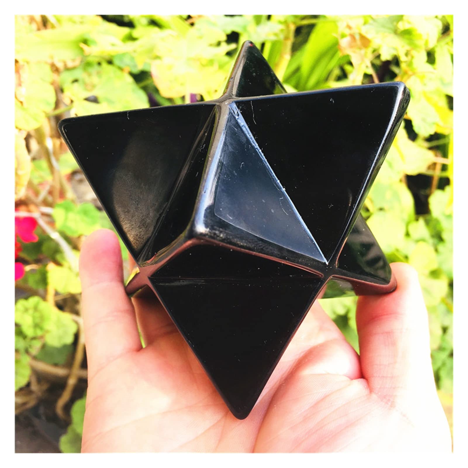 Home Sammlungen Big 500g natürlicher Obsidian Scrystal Pendel Kristallsteine ​​Sterne Schmuck Halskette Mineralien