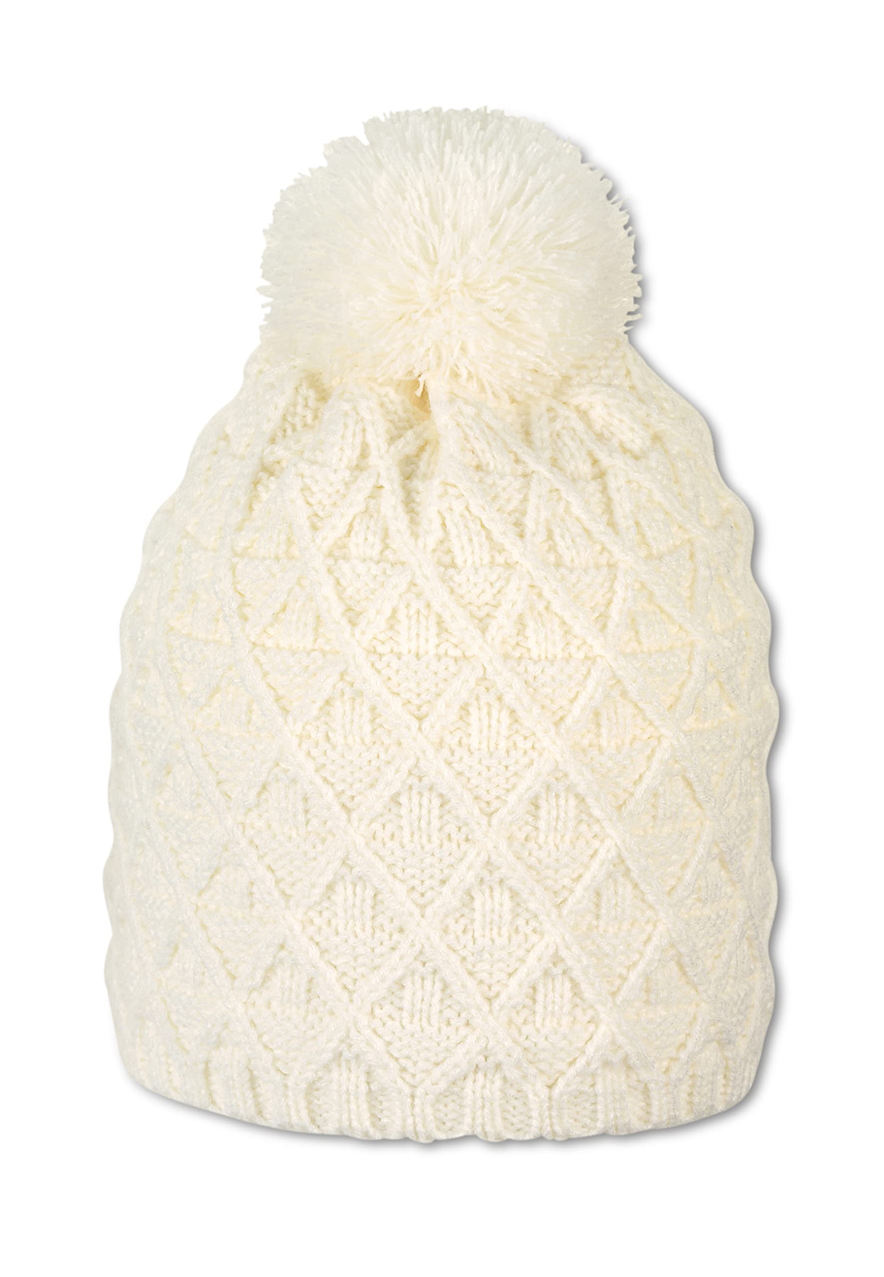 Sterntaler Baby Mädchen Mütze Baby Bommelstrickmütze Raute