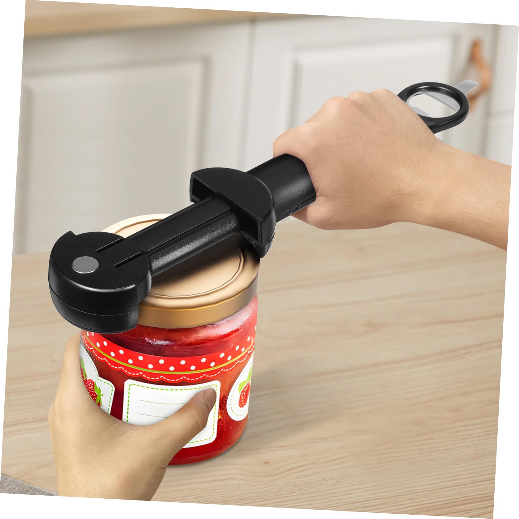 ABOOFAN 5 Piezas Abrelatas abridor de tarros de conservas removedor de tapa de frasco Abridores ajustables Abridores retráctiles abrebotellas herramienta multifunción Accesorios de cocina