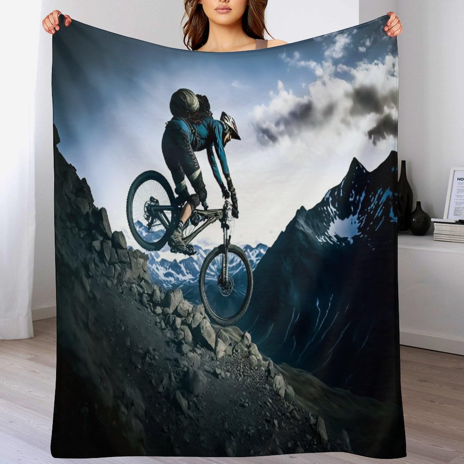 Couverture flannel polaire vélo de montagne en microfibre haut de gamme
