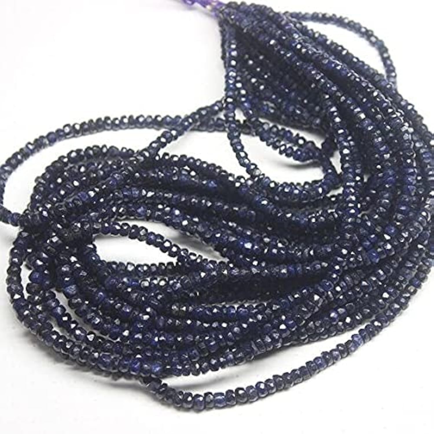 Saphir bleu en perles rondelles pour créer vos propres bijoux artisanaux bohèmes