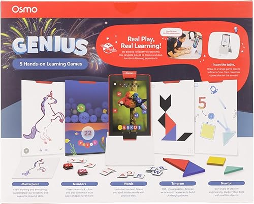 Vista 12 de Osmo - Genius Starter Kit for Fire Tablet-5 Educational Learning Games-Ages 6-10-Spelling, Math & Creativity-STEM Toy Gifts-Boy & Girl-Ages 6 7 8 9