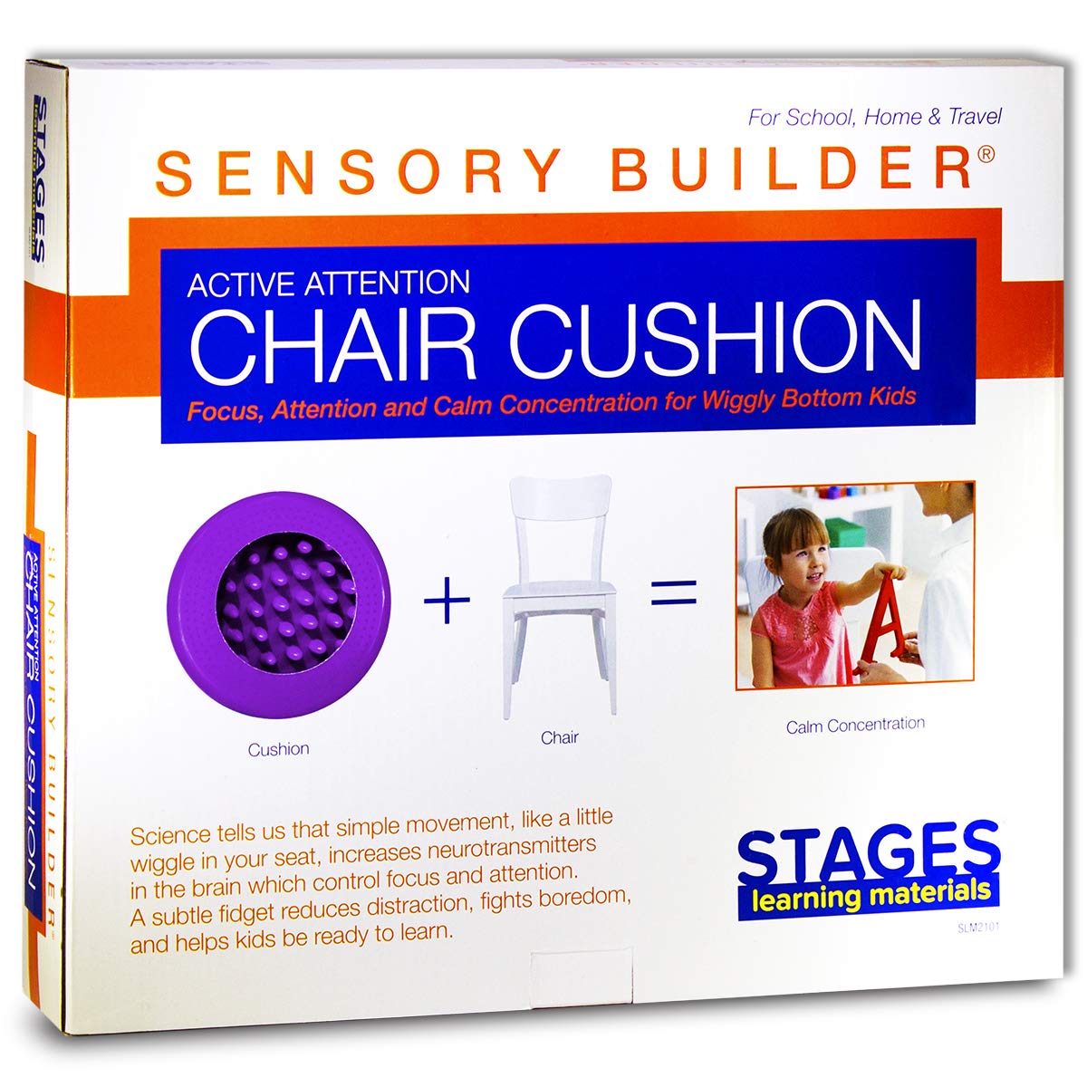 Stages Learning Sensory Builder Class Pack of 10 Active Attention Chair Cushion for Wiggly Bottom Kids Seat Purple 13