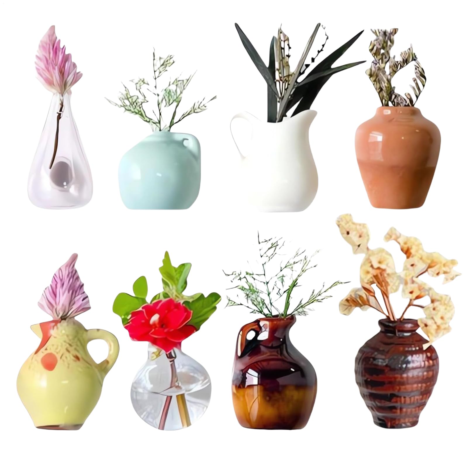 Aimants décoratifs 3D en résine aimant de frigo design vase pour la décoration de la maison