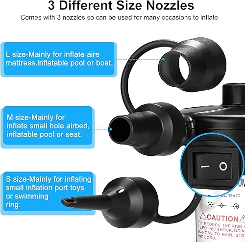 Miniatura 8 de AGPTEK Bomba de aire eléctrica con almohadilla para dormir para camping, mochilero, senderismo, 77.1 x 27.9 pulgadas, colchón autoinflable,