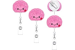 Cute Felt Brain Badge Reel Retractable Badge Holder for Neurology
