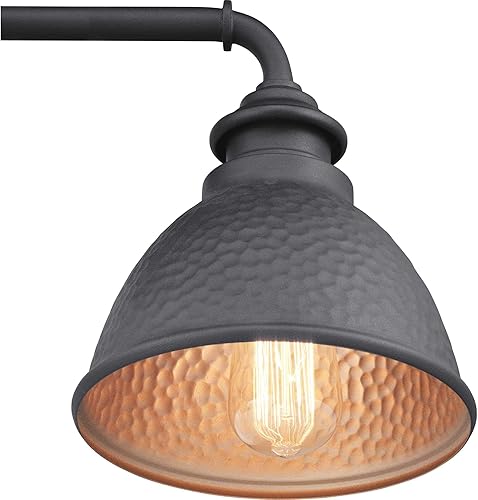 Miniatura 2 de Progress Lighting Englewood Collection - Farol de pared pequeño para exteriores con 1 luz, color negro