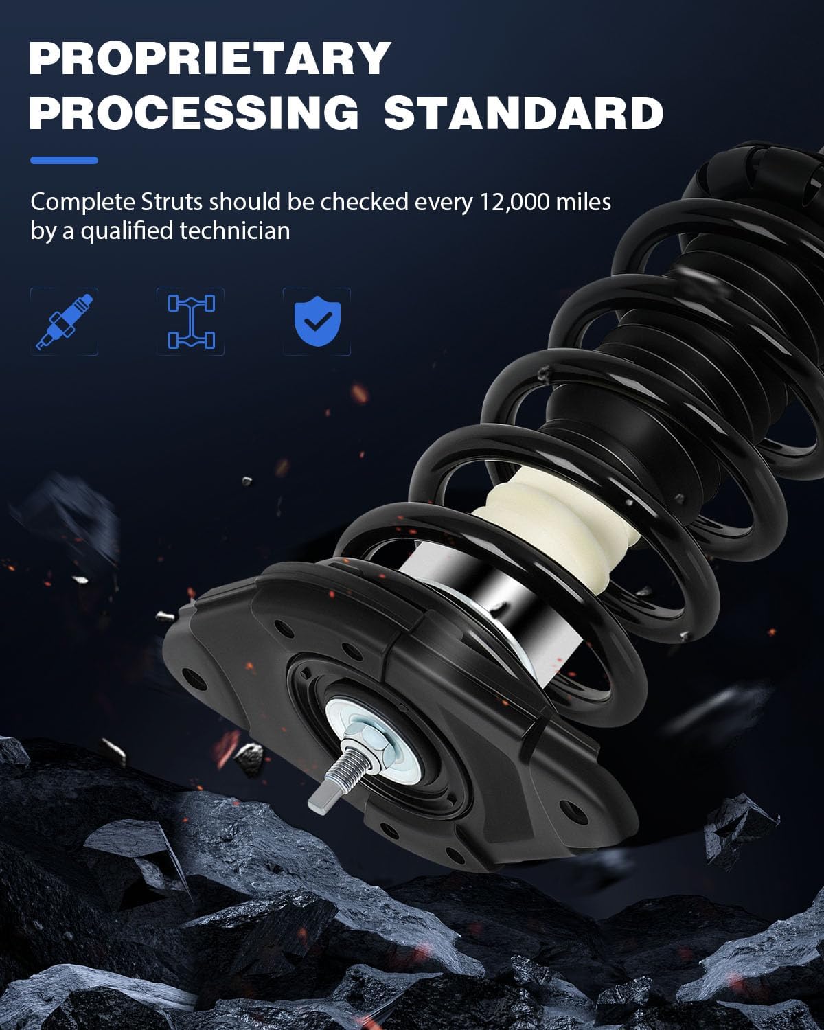 ECCPP Struts Complete Struts Spring for 2002-2006 for Nissan Sentra Struts Shocks for 171359 rear Struts