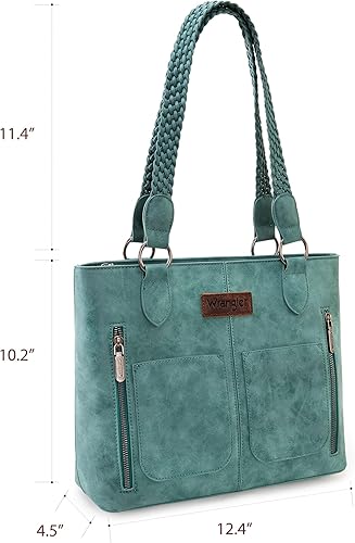 Miniatura 6 de Wrangler Bolso de mano desgastado para mujer, bolso occidental con múltiples bolsillos, bolso de mano y bolso de hombro