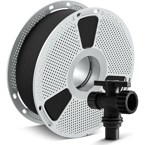 SUNLU PA6-GF 3D Filament 1.75mm 1KG, 25% Glass Fiber Nylon Filament, High Temp Resistance 205°C, Corrosion Resistance, Engineering Filament, Dimensional Accuracy±0.02mm, 1KG Spool(2.2lbs),Black