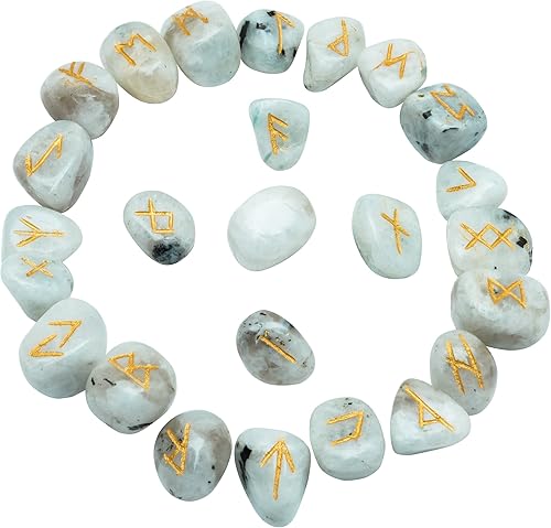 Miniatura 9 de FASHIONZAADI Obsidiana negra - Runas - Piedras de runa Wiccan - Juego de runas - Juego de runas - Místico de runas - Kit de runas - Decoración de