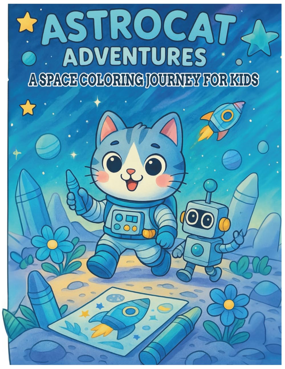 Cosmic Cat Adventures: A Space Coloring Journey for Kids: Explore fun planets, create your own worlds, and earn your Little Explorer Certificate