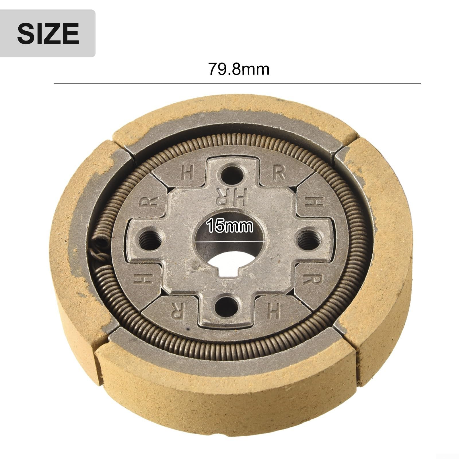 Embrague de motor para EH12, repuesto de embrague de metal con junta de 15 mm ID x 80 mm OD para cortadora de césped Mikasa MT-72FW (2 juegos)