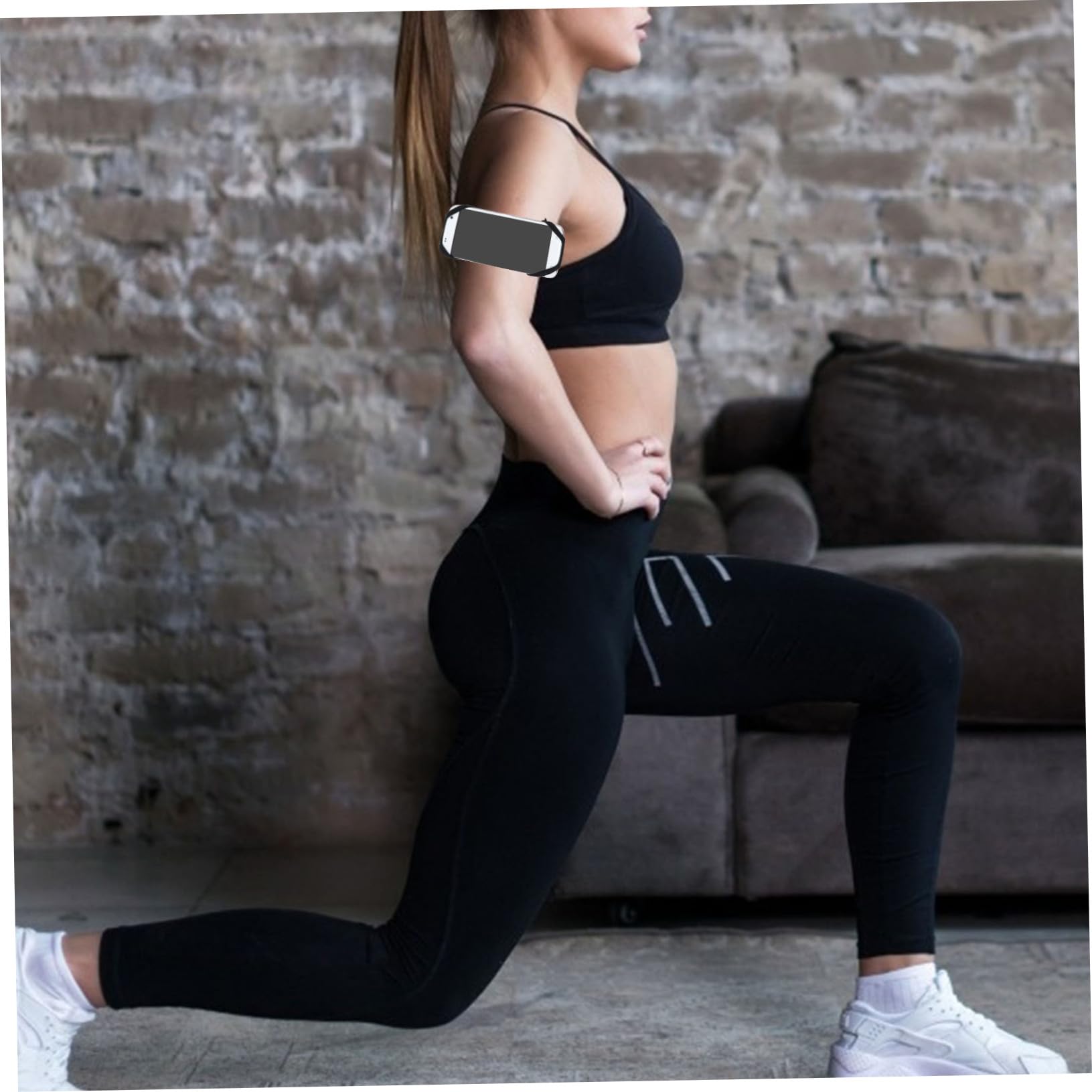 SHINEOFI 2 Juegos Bolsa de Brazalete Desmontable para Teléfono Móvil Soporte Deportivo para Correr y Ejercicio para Actividades al Aire Negro