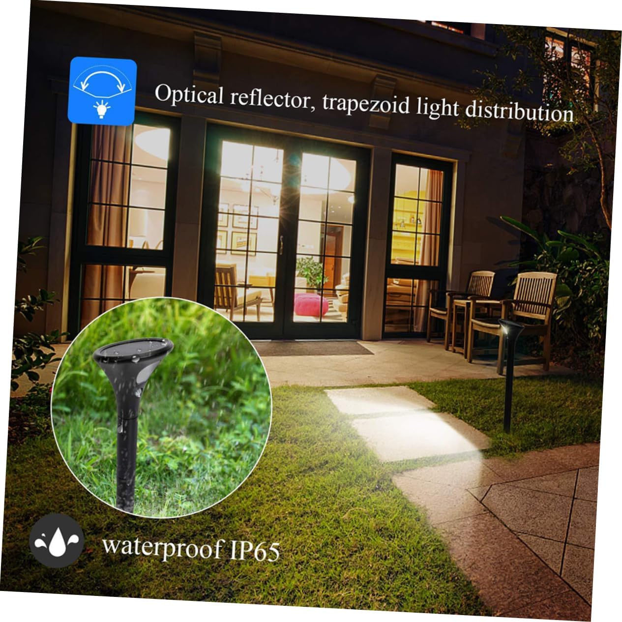 2pcs Solar Led Garden Lights Waterproof Ip65 Outdoor Landscape Ground Stick Lights Lawn Road Lamp for Yard Pathways Patio