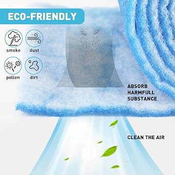 12140 Air Vent Filter for Home,AC & Floor Register Filter,MERV 8 Electrostatic Media Kit Roll with Adhesive Hook Tape,Reduce Dust, Dirt, Smoke and Pollen(30+ Filters)