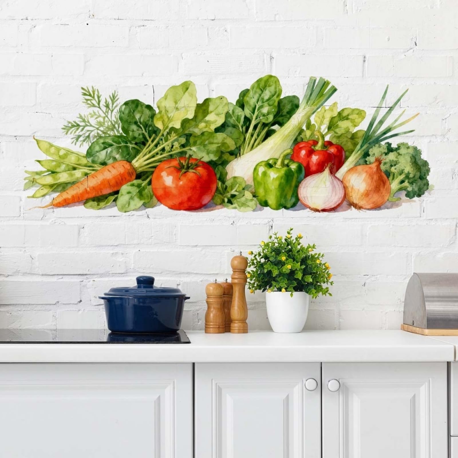 Autocollant décoratif plantes pour rafraîchir un mur de salon sans peindre