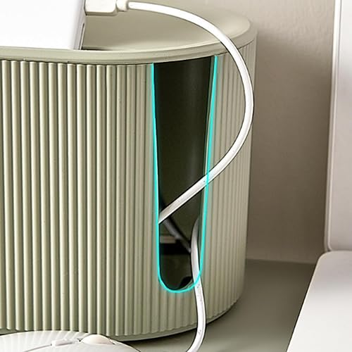 Miniatura 4 de Caja de organización de cables, organizador de cables de escritorio con cubierta de ranura, caja oculta de cables de plástico, organizador de caja