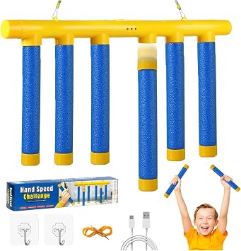 Catching sticks game, Hand Speed Challenge games Reaction Game, Catching & Drop Stick with 3 Speeds, Falling Dropping Stick Toy for Kids Adults Hand-Eye Coordination, Gift For Kids Adults