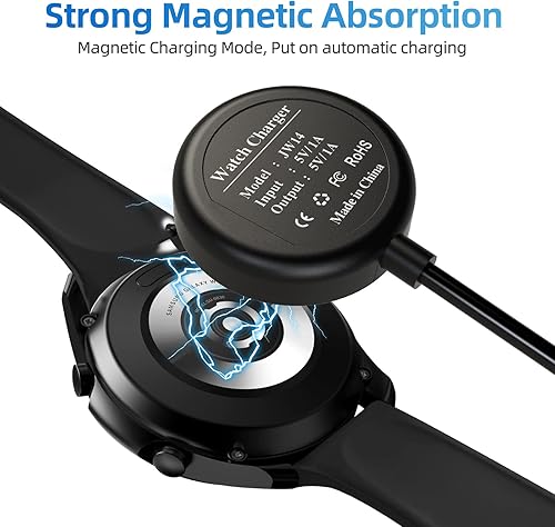 Miniatura 5 de Paquete de 2 cables de carga USB tipo C Galaxy Watch compatibles con Samsung Galaxy Watch 876 Classic65 Pro544 Classic3Active 2Active, base de carga