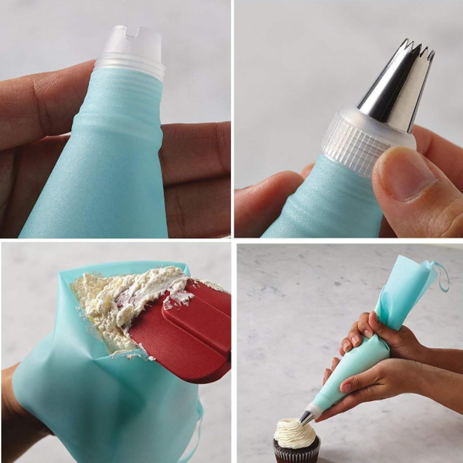 Pastry Nozzles 62Pcs Piping Tips Stainless Steel Icing Tips Russian Tips Icing Piping Nozzles Decorating Tips Accessories Parts