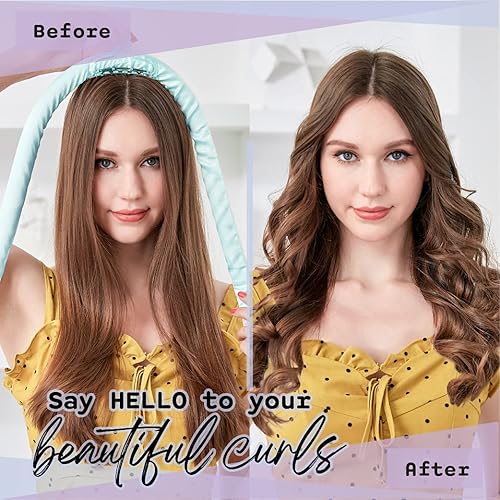 Miniatura 3 de Diadema de seda con varilla rizadora sin calor, rodillos de pelo con cintas para dormir, rizadores de cabello suaves para dormir, rizadores de