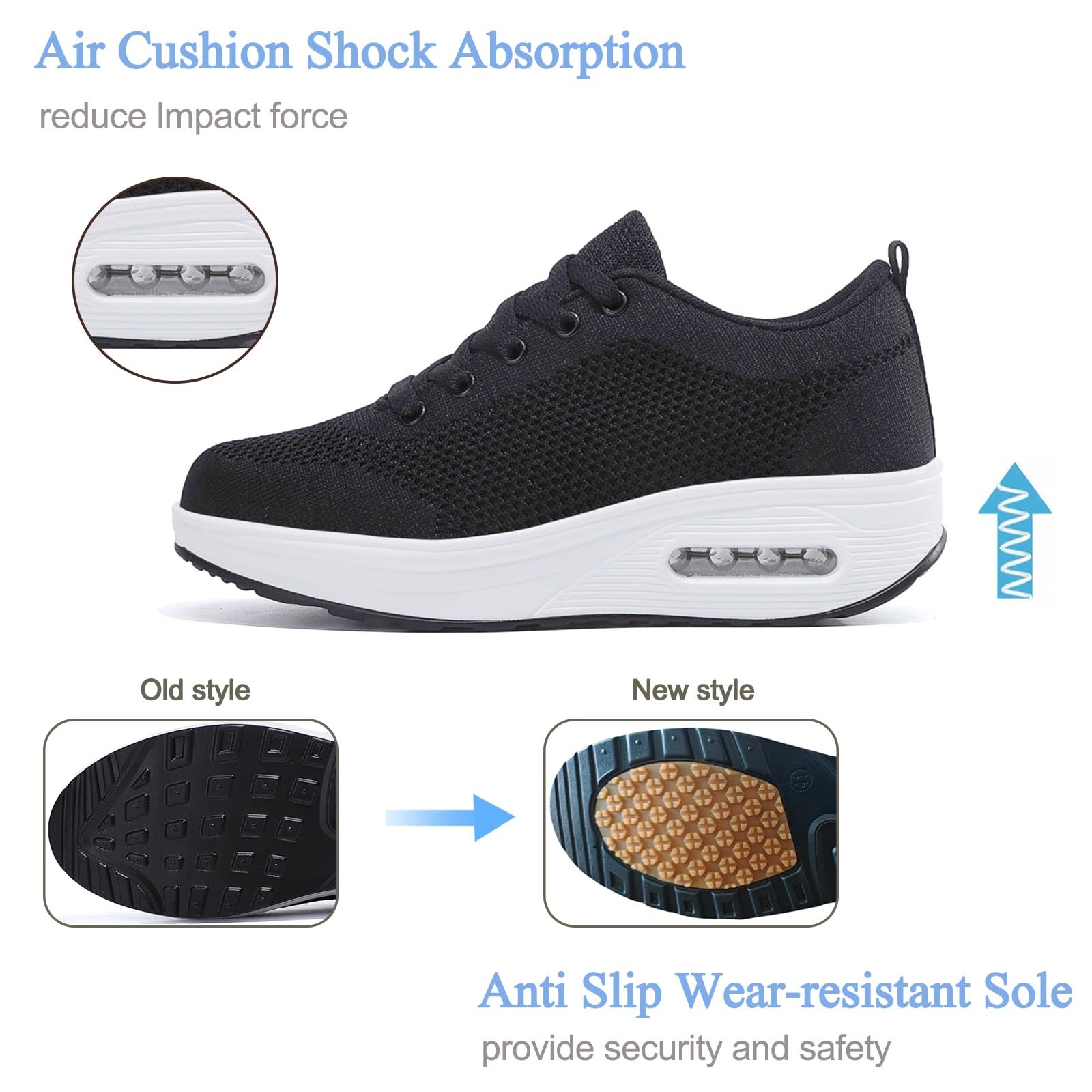 Donna Sneaker Scarpe Dimagranti Scarpe da Ginnastica Casual Tennis Piattaforma Running Sneakers Fitness Sportive Zeppa Outdoor Scarpe Passeggio