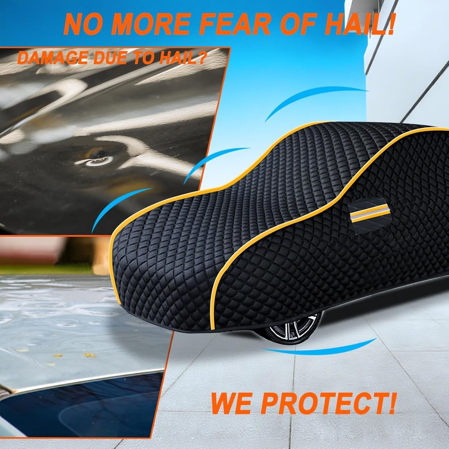 Hail Protector Car Cover for Hyundai Tucson SUV 2020-2024 Outdoor Anti-Hail Cover, Waterproof Dustproof Snowproof, for Sedans, SUVs, Trucks, and Minivans All-Weather Protection