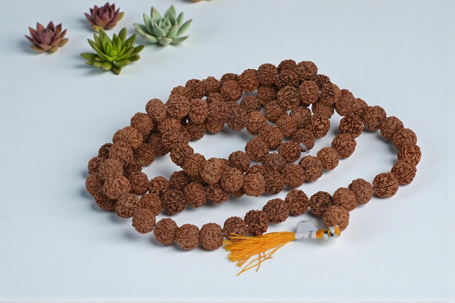 LAB Certified 5 Mukhi Rudraksha Kantha Mala 108+1 Beads | 22mm Natural Nepal Rudraksh Rosary | Lord Shiva Japa Prayer Mala for Meditation, Puja & Spiritual Healing | Powerful Rare Rudraksha Beads