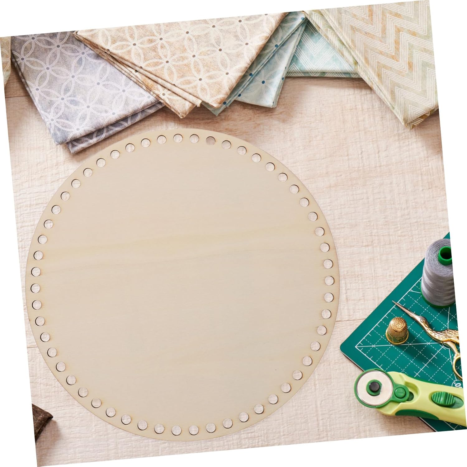 Wooden Crochet Basket Base 5pcs DIY Supply Xmas for Knitting