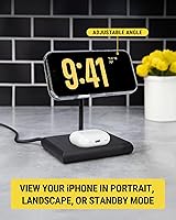 Vista 3 de Scosche BaseLynx - Estación de carga rápida 2.0 2 en 1, soporte de cargador MagSafe Qi2 de 15 W y almohadilla de carga inalámbrica de 5 W