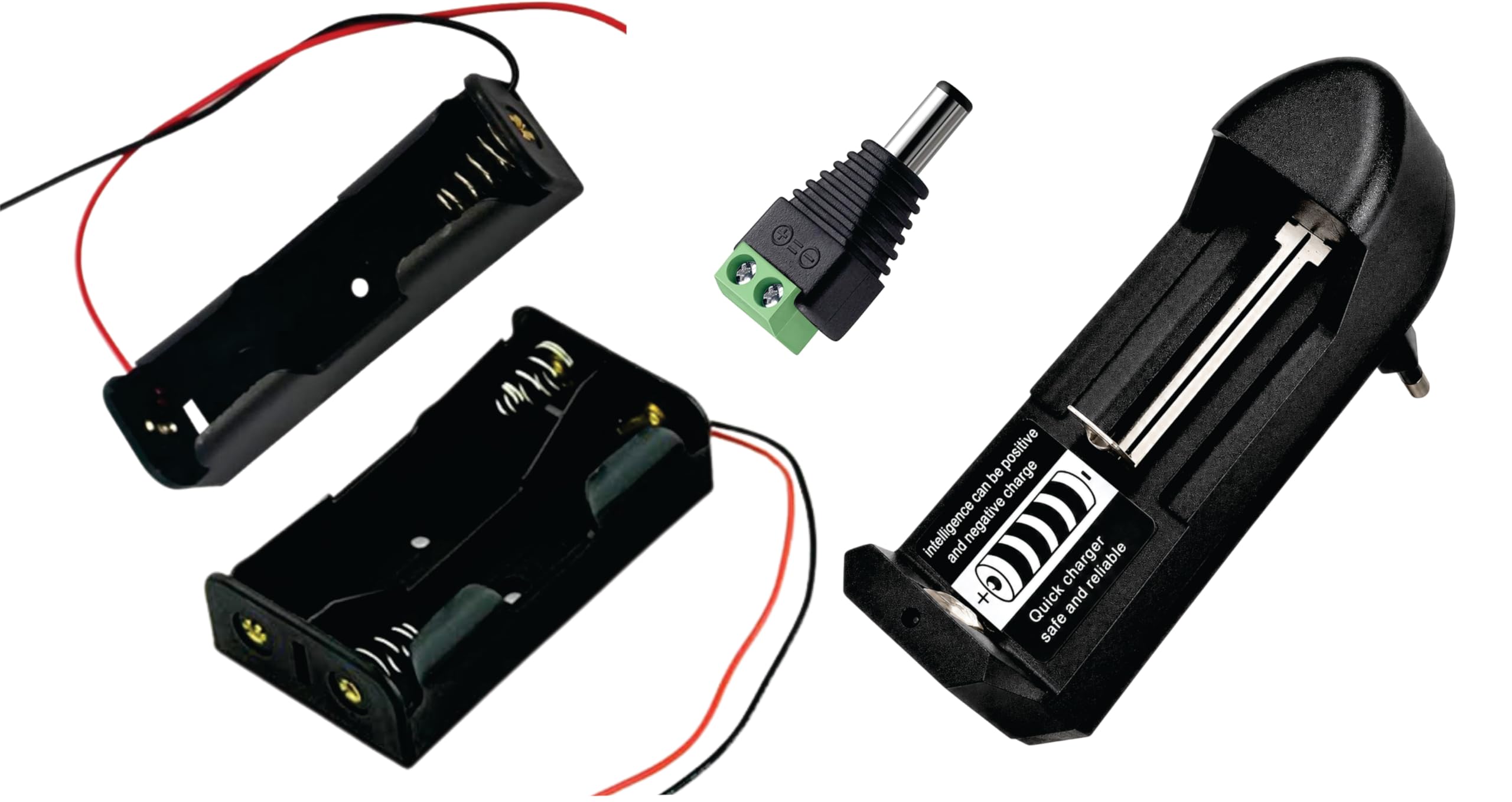 18650 Li-ion Battery Charger Combo Pack with 2S,1S Battery Holder & DC Jack-image-34