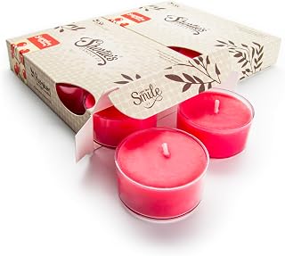 Sugarplum Cranberry Premium Tealight Candles Multi Pack - Highly Scented with Essential & Natural Oils - 12 Pink Tea Lights - Beautiful Candlelight - Made in The USA - Christmas & Holiday Collection