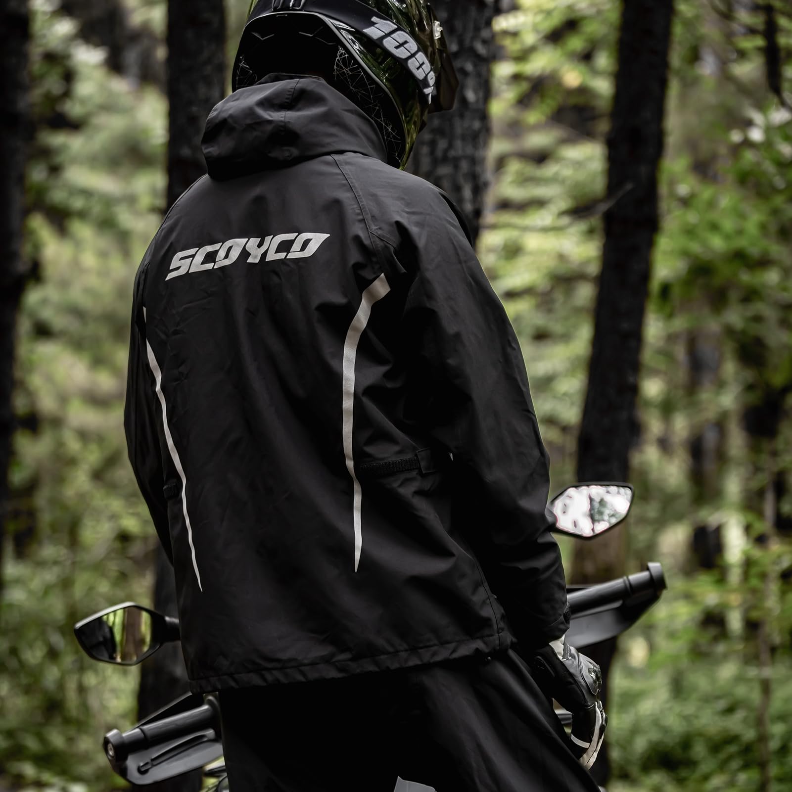 Scoyco Regenjacke Herren Wasserdicht Packbar Leichte Atmungsfähig