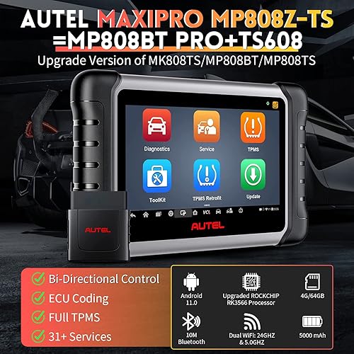 Miniatura 20 de Autel Escáner MaxiCOM MK808Z-BT - Igual que MK808BT Pro, Android 11 Herramienta de escaneo de control bidireccional, actualizado