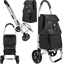 Shopping Trolley - 40 Litres - Extra Large Tyres - Removable & Rainproof Bag - Hanging for Shopping Trolley/Folding Shopper/Shopping Trolley/Hand Trolley